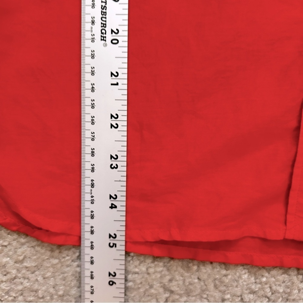 Lauren Ralph Lauren Orange Long Sleeve Cotton/Silk Button Down Shirt - Picture 8 of 8